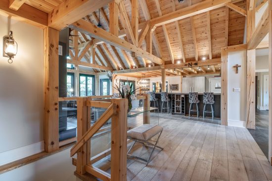 Urban Timber | Urban Estate Portfolio Interior, Cathedral Ceiling, Open Concept, Kitchen | Normerica Timber Frame Homes