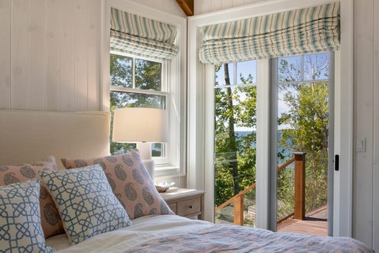 Normerica-Timber-Homes-Timber-Frame-Portfolio-Beachside-Bliss-Interior-Master-Bedroom-View-Door-to-Deck