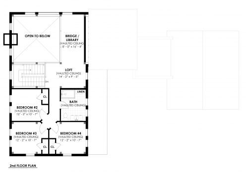 Modern Farm House Plans Kettleby 4001, Floor Plan, Second Floor | Normerica Timber Frame Homes