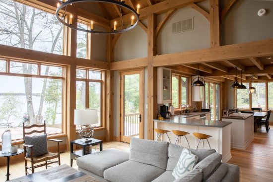 Natural Cottage | Timber Frame Cottage | Cathedral Ceiling | Wooden Home | Great Room | Normerica