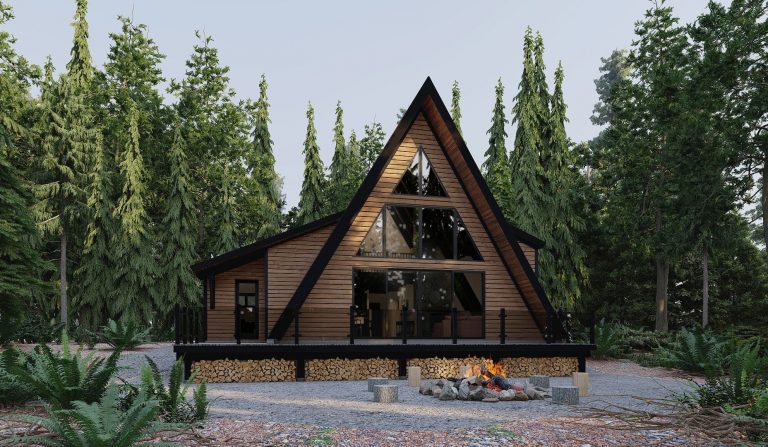 A Frame House Plans | The Highland 4100 | Normerica Timber Homes