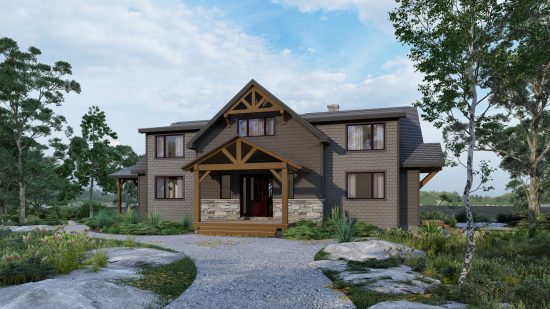 family house plans timber frame country house Rocklyn 4105 Exterior Front Normerica