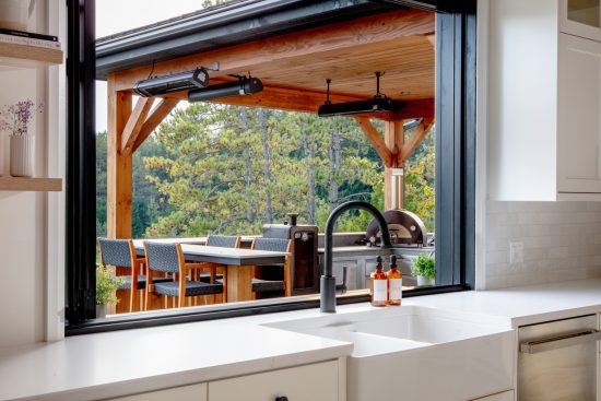 Modern Farmhouse, Interior, Kitchen Pass Through Window, Normerica Timber Homes