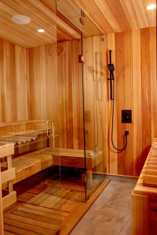 Modern Farmhouse, Interior, Sauna, Normerica Timber Homes
