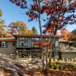 Muskoka Island Cottage, Exterior, Main Cottage Lake View, Normerica Timber Homes