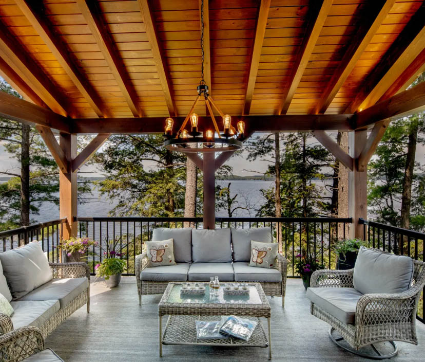 Timber Frame outdoor sitting area