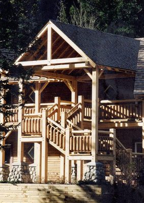 3 Normerica Timber Frames Commercial Projects Buffalo Mountain Lodge Hotel Banff Canada Exterior 283x400