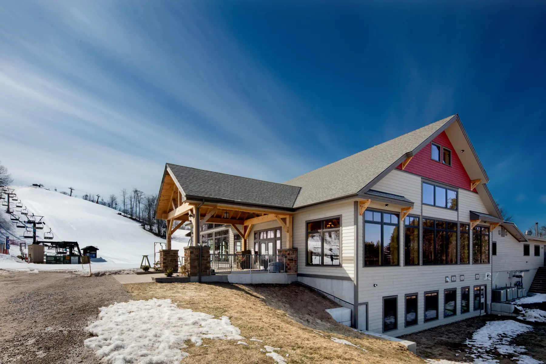 3 Normerica Timber Frames Heights of Horseshoe Ski Country Club Commercial Projects Barrie Ontario Exterior Clubhouse