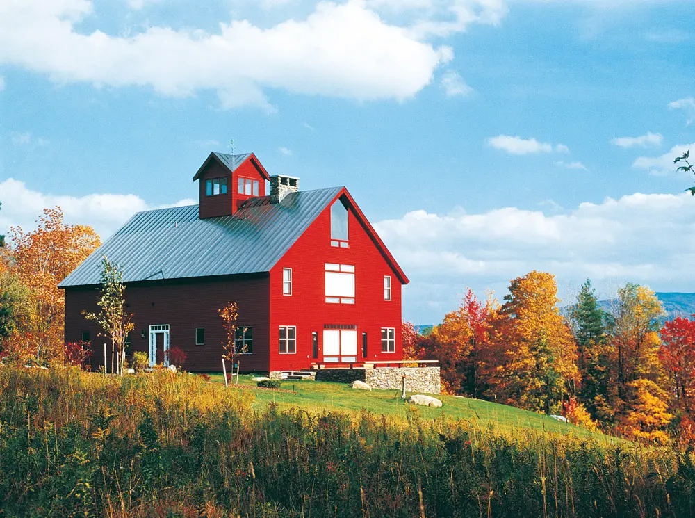 1 Normerica Timber Frames Architects Builders Collaboration Country House Vermont Red Barn