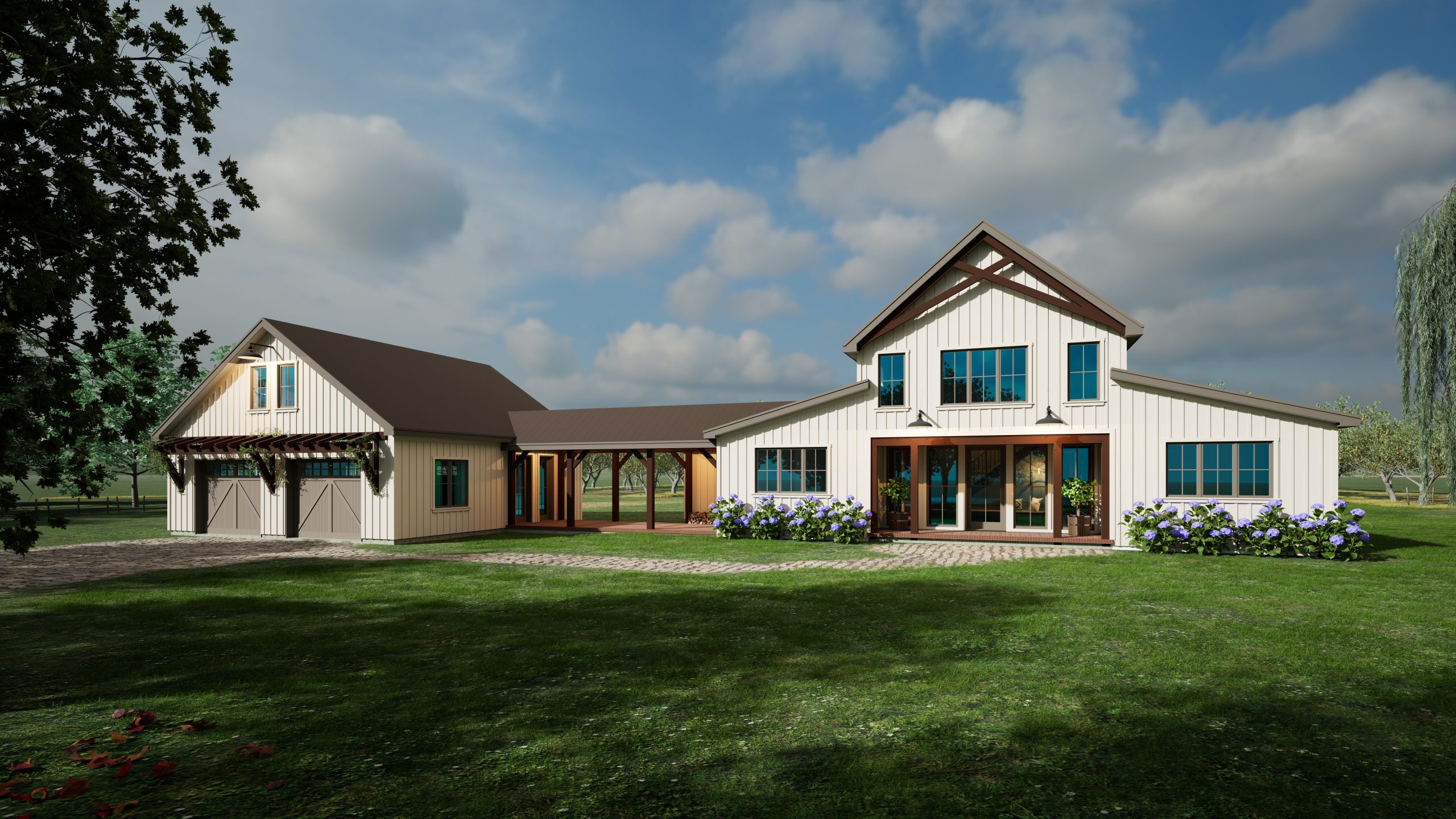 Brookside 4141 Barndominium Semi-Custom House Plan Normerica Front View