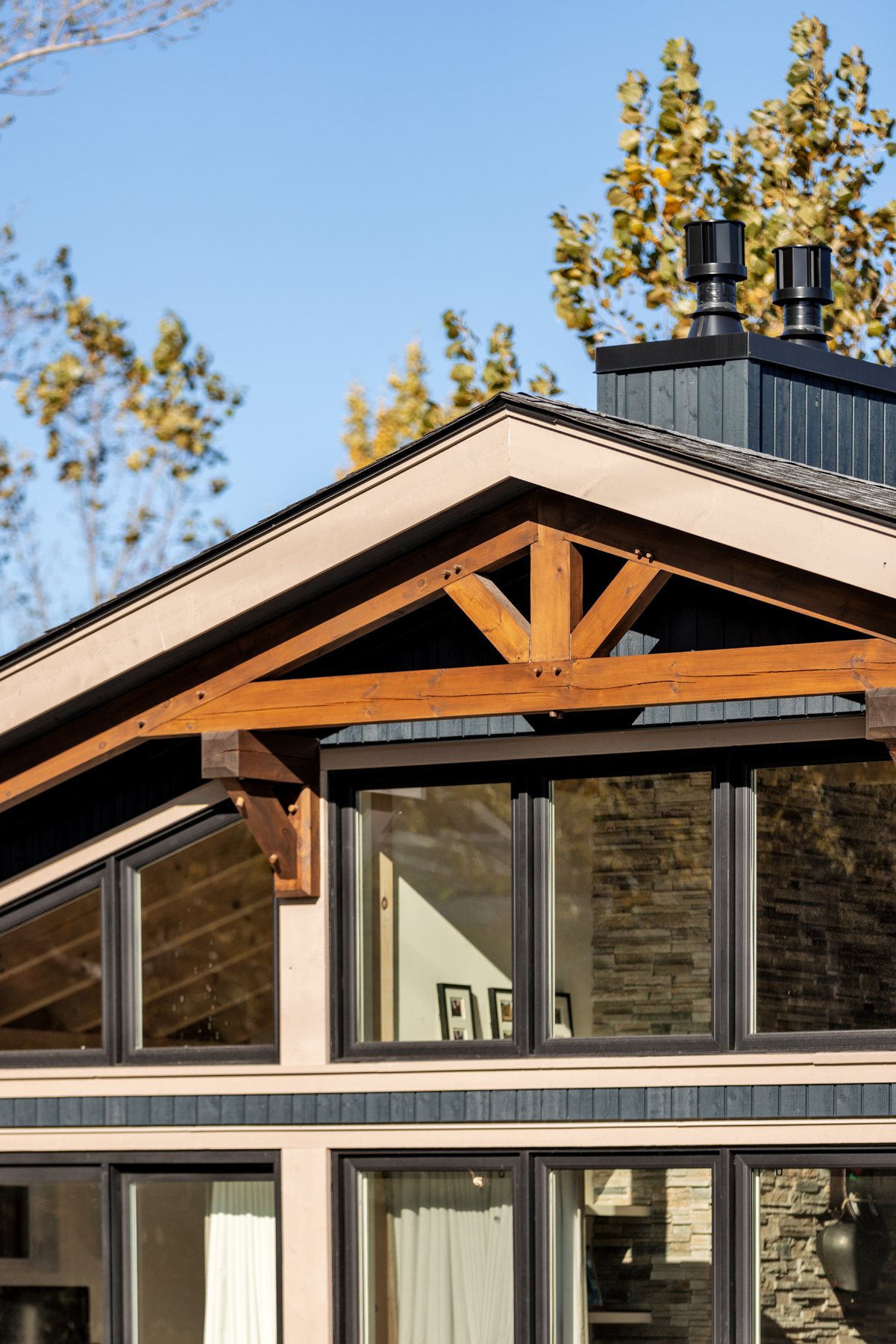 Family Legacy Chalet Exterior Front Roof Normerica