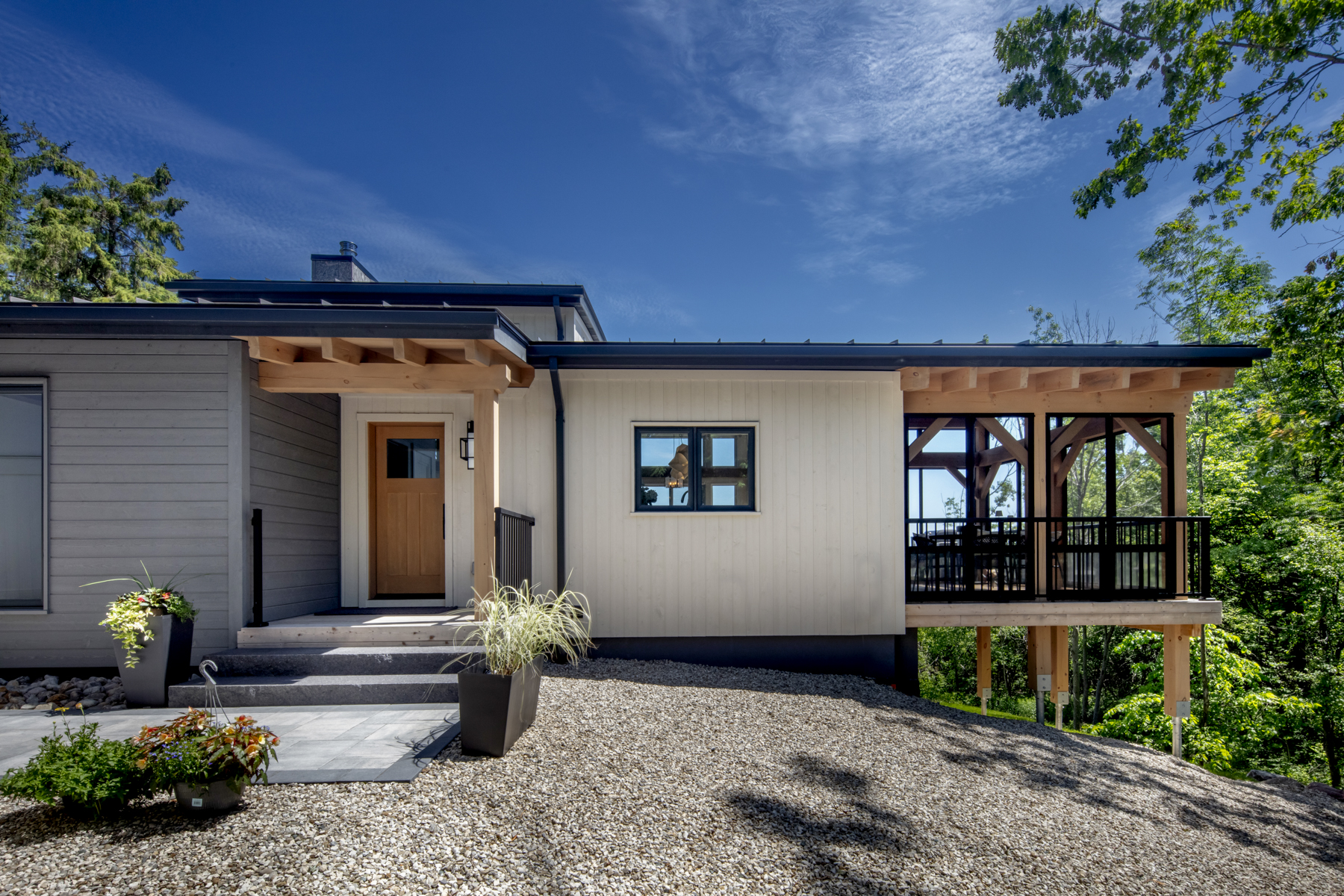 elevated modern timber exterior 1