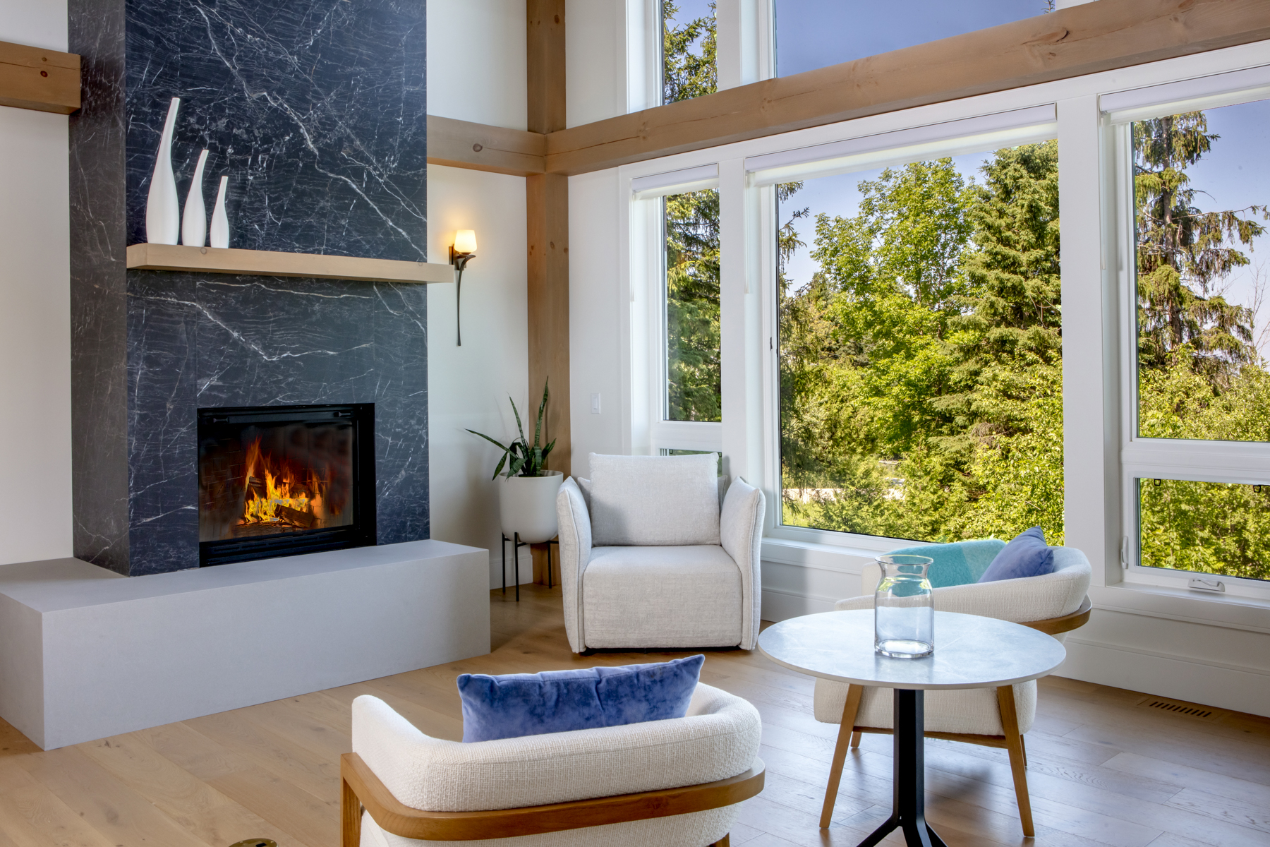 elevated modern timber interior great room 2